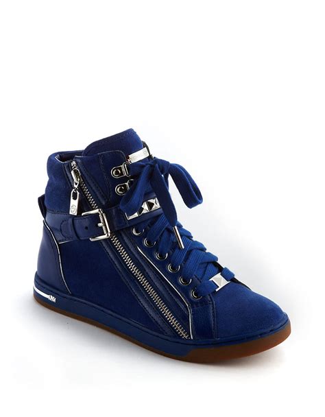 michael michael kors glam studded suede high top sneakers